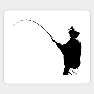 Fisherman black print Magnet